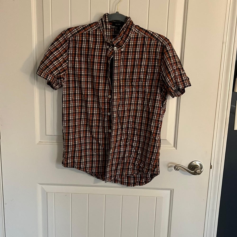 Boys Sz S plaid button up